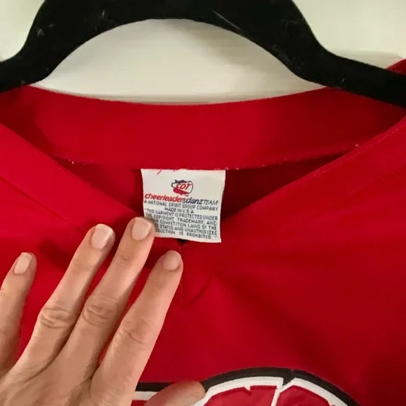 Red SCCS V-Neck Cheerleader Jersey Small - Picture 2 of 3